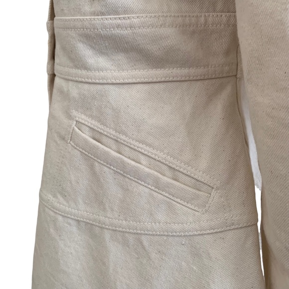 Co Brand Denim Avec Francois Girbaud Ivory A-Line Peplum Jacket Size Small - Picture 7 of 12